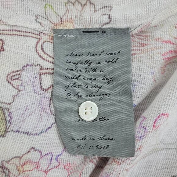 RAQUEL ALLEGRA Halter Midi Dress Sz 0 Floral Garden Print Lightweight Feminine - Picture 9 of 11